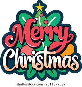 Marry Christmas vector typography eps