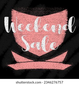 Marry Christmas, weekend sale, big sale, flash sale, and Christmas sale banner template pink with chalk style