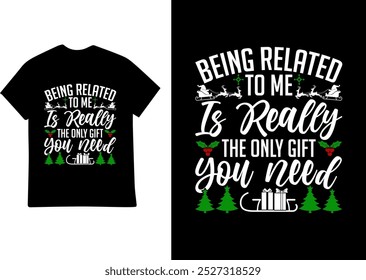 Marry cristmas typography lettering design template
