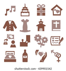 marry icon set