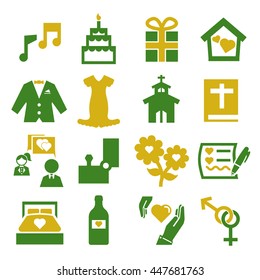 marry icon set