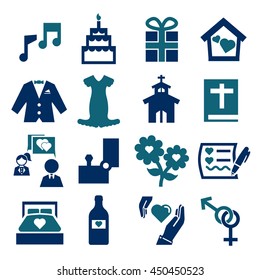 marry icon set