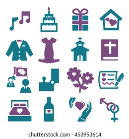 marry icon set