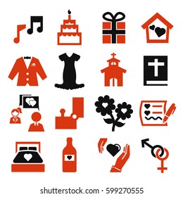 marry icon set