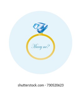 Marry me. Flat design