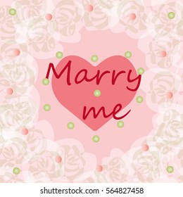 Marry me vector card