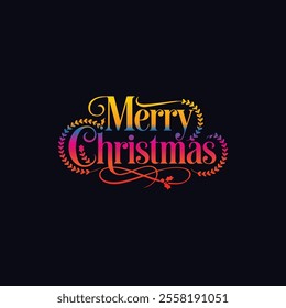 marry-Christmas-text-design, Merry Christmas greeting card, poster, vector template design