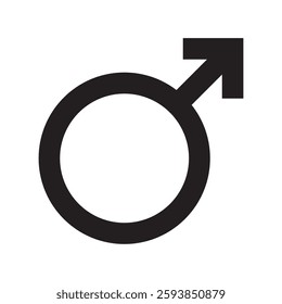 Mars alchemy planet icon. Vector image