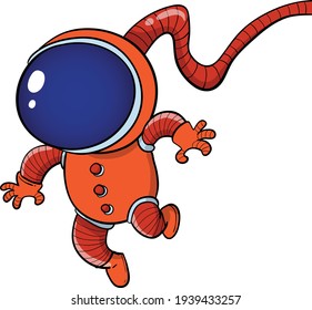 mars astronaut in red suit 
