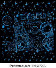 Weltraumgrafik-Design des Mars, Vektorgrafik