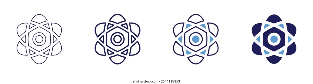 Mars base icon in 4 different styles. Thin Line, Line, Bold Line, Duotone. Duotone style. Editable stroke.