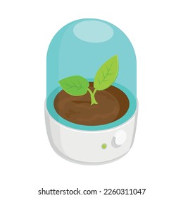 Mars colonization exploration isometric composition with isolated image on blank background vector illustration