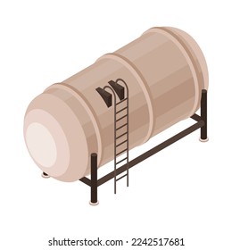 Mars colonization space base equipment isometric icon vector illustration