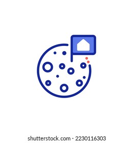 mars colonize mission icon vector illustration