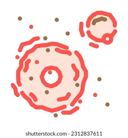 mars crater planet color icon vector. mars crater planet sign. isolated symbol illustration