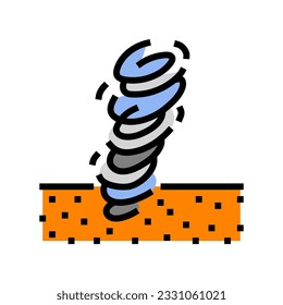 mars dust devils planet color icon vector. mars dust devils planet sign. isolated symbol illustration