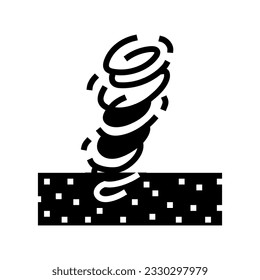 mars dust devils planet glyph icon vector. mars dust devils planet sign. isolated symbol illustration