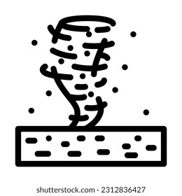 mars dust devils planet line icon vector. mars dust devils planet sign. isolated contour symbol black illustration