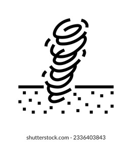 mars dust devils planet line icon vector. mars dust devils planet sign. isolated contour symbol black illustration