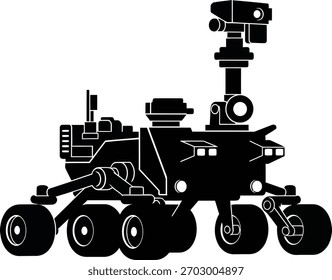 Exploração de Marte rover espaço robô vetor gráfico Vetor, ilustração