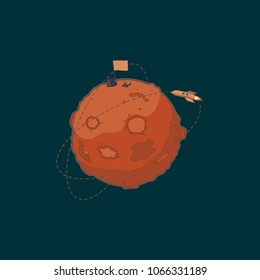 Mars exploration. Vector.