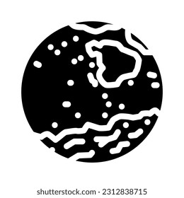 mars globe planet glyph icon vector. mars globe planet sign. isolated symbol illustration