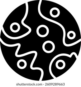 Mars Glyph Icon Vector Design
