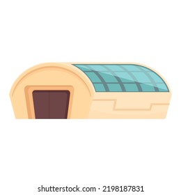 Mars hangar icon cartoon vector. Space base. Future planet