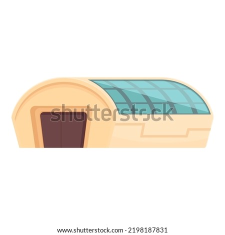 Mars hangar icon cartoon vector. Space base. Future planet