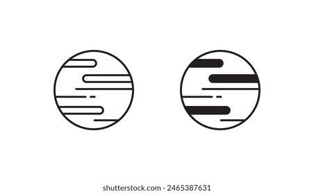 Mars icon design with white background stock illustration
