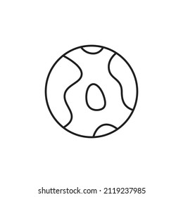 Mars icon. Image of planetarium, space object. High quality black vector illustration.