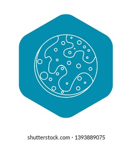 Mars icon. Outline illustration of mars vector icon for web