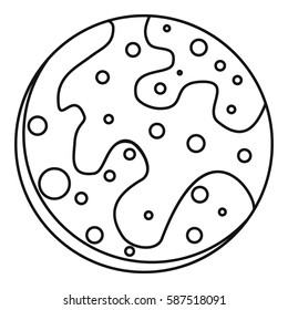 Mars icon. Outline illustration of mars vector icon for web