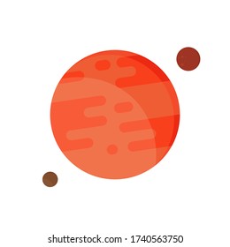 Icono Mars, plantilla de diseño gráfico del planeta, objeto aislado, ilustración vectorial