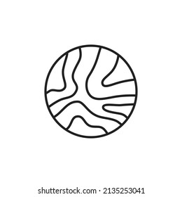 Mars-Symbol. Mars Planet einfaches Schild. Hochwertige schwarze Vektorgrafik.