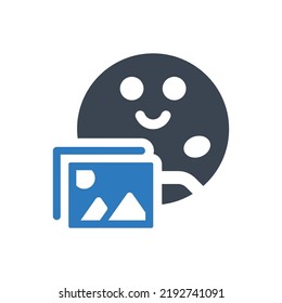 Mars image icon (Simple vector illustration)