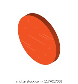 Mars isometric left top view 3D icon