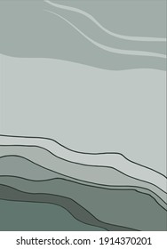 Mars landscape stylized background, alien desert in blue-and-green colors. Cosmic design, vector template for social media stories, flyers, typography