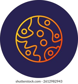Mars Line Circle Gradient Style