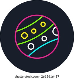 Mars Line Multi Colour Circle