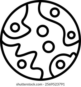 Mars Line Vector Icon Design