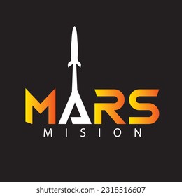 Mars logo design, rocket logo, mission logo