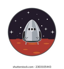 Mars mission patch vector design