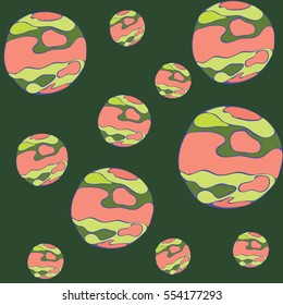 Mars pattern. Cartoon illustration of Mars vector pattern background.