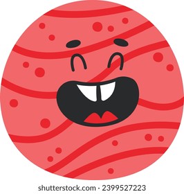 Mars Planet Character Vector Illustration