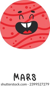 Ilustración del vector de caracteres del planeta de Mars