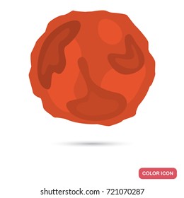 Mars planet color flat icon