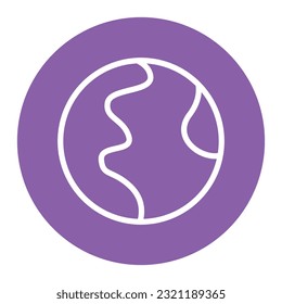Mars planet color line icon. Pictogram for web page, mobile app, promo. Editable stroke.