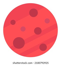ilustración de vector de clipart plano de marte planet