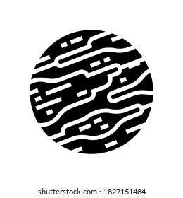 mars planet glyph icon vector. mars planet sign. isolated contour symbol black illustration